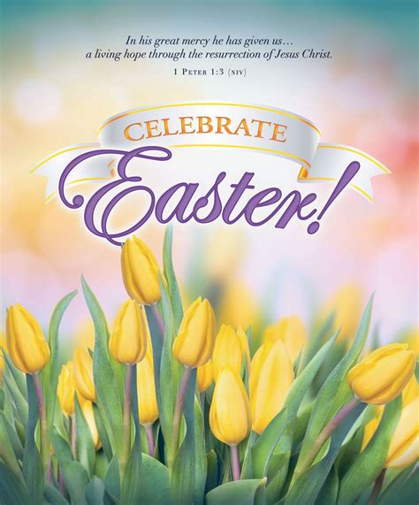 Church Bulletin 14" - Easter - Celebrate Easter! (Pack of 100) | Jesus resurrection, Easter