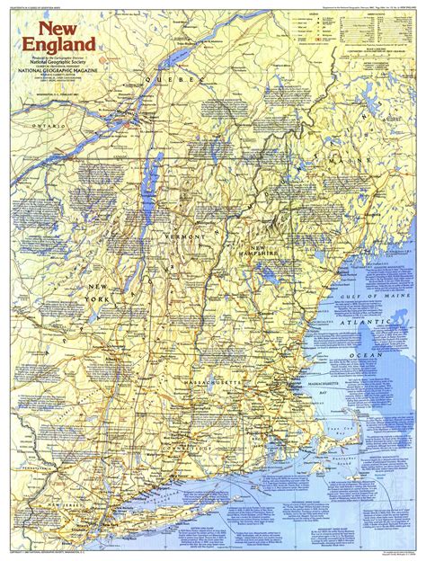 Printable New England Map