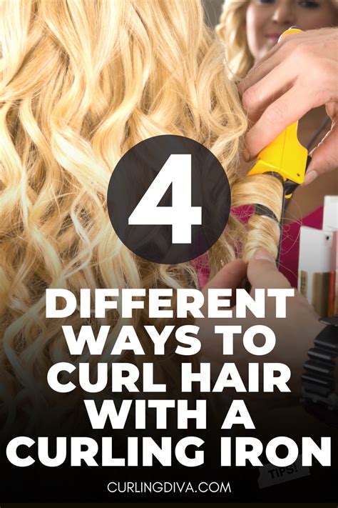 4 Different Ways To Curl Hair With Curling Iron Curling Iron Tutorial ...