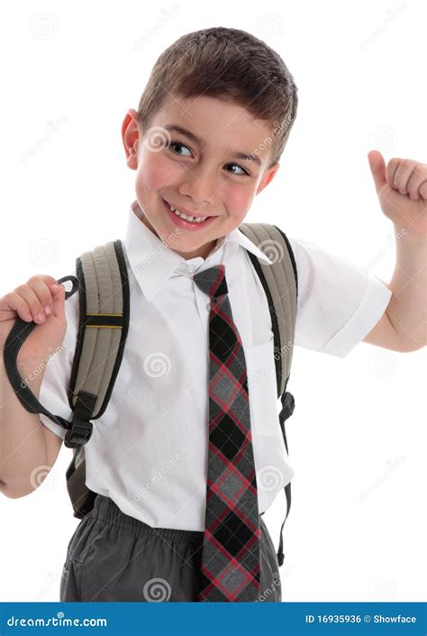 Happy school child stock photo. Image of isolated, backpack - 16935936