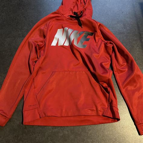 Red Nike Hoodie - M/Medium Fits Like A Medium. No... - Depop