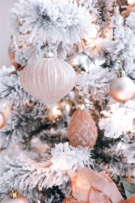 Blush Pink, Rose Gold, & White Christmas Decor | Gold christmas decorations, Christmas wallpaper ...