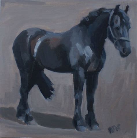 Friesian gelding | Horse painting, Horses art, Oil painting on paper