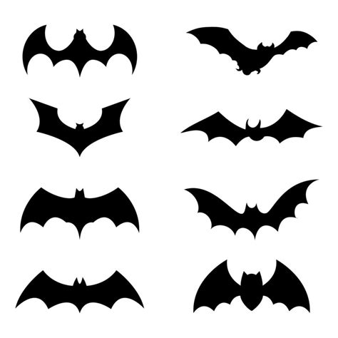 Bat silhouette vector design set 15122180 Vector Art at Vecteezy