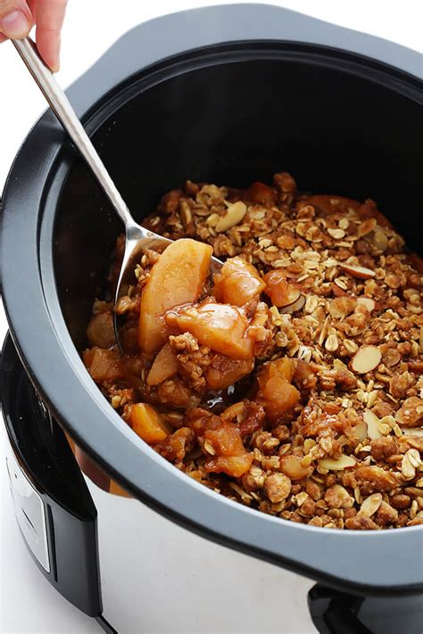 Slow Cooker Apple Crisp - Gimme Some Oven