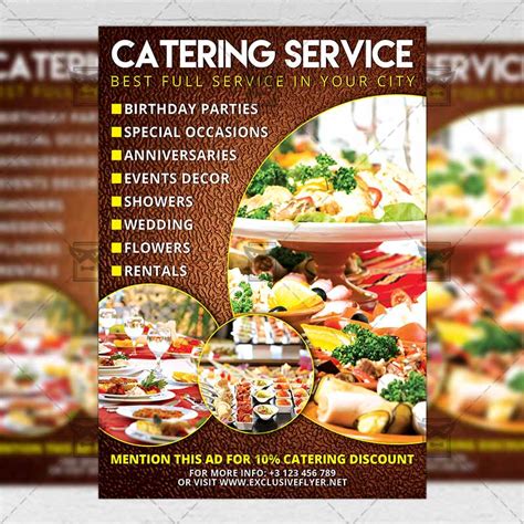 Catering - Food A5 Flyer Template | ExclsiveFlyer | Free and Premium ...