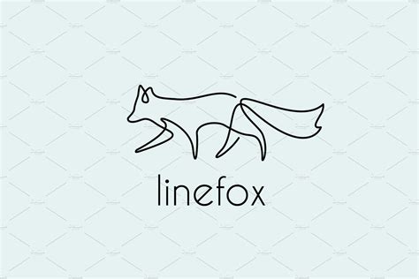 fox line art logo | Art logo, Line art, Line art tattoos