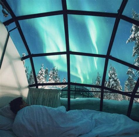 A cozy place to watch the northern lights from an igloo in Lapland ...