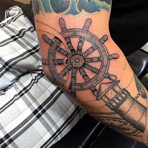 70 Ship Wheel Tattoo Designs For Men - A Meaningful Voyage