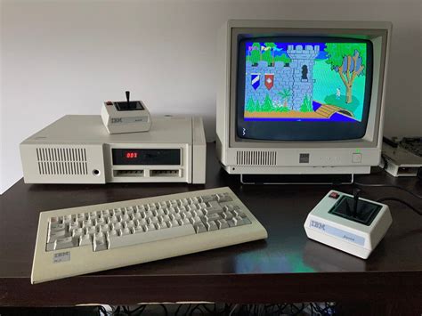 IBM PCjr w/ 128kb RAM, 5.25" DSDD & Gotek Floppy Drive, Keyboard, Cable ...