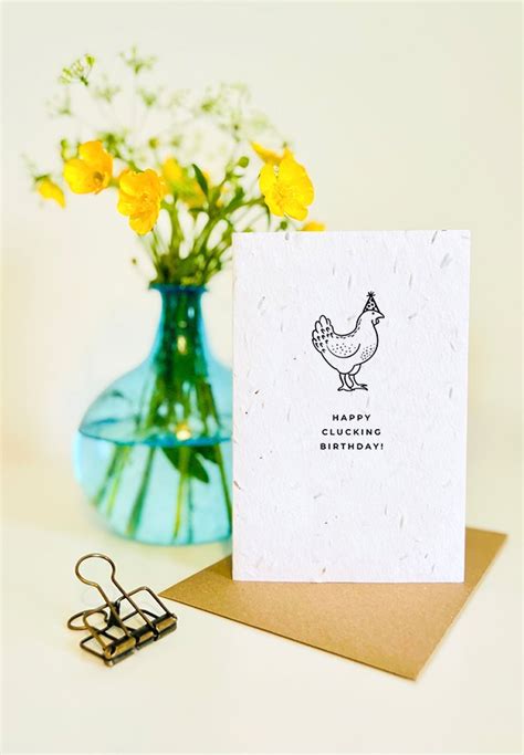 Happy Clucking Birthday - Plantable Card — Latitude 50 Living