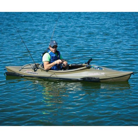 Sun Dolphin Excursion 10' Fishing Kayak - Drab Green | www.hayneedle ...