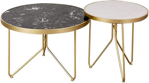[45+] Round White Marble Coffee Table With Gold Legs - Opritek