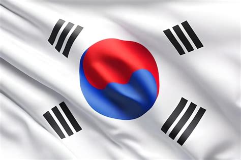 Premium AI Image | south Korea flag