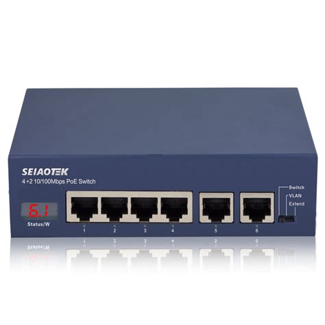 4-Port Fast Ethernet PoE+ Switch with 2 100Mbps Rj45 Uplink ...