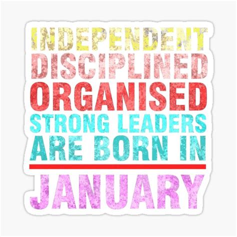 "January birthday quotes" Sticker by aktiveaddict | Redbubble