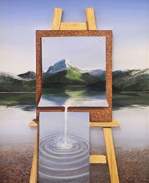 Beautiful Landscapes Get a Surreal Twist as Paintings Within Paintings British artist Neil ...