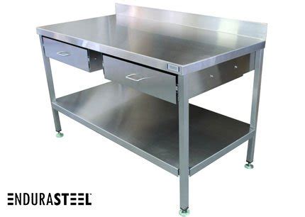 Double Drawer Work Station - EnduraSteel Stainless Steel Tables