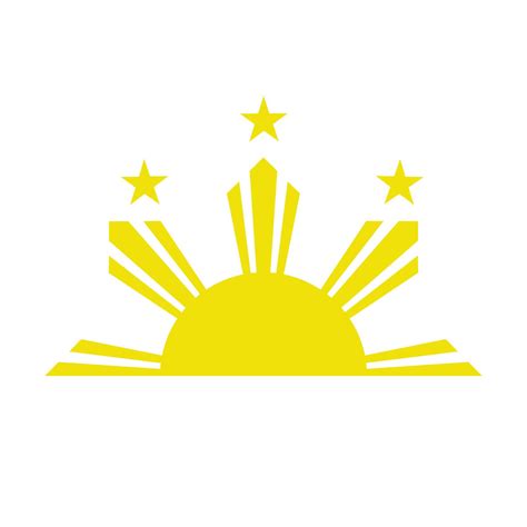 Philippine Half Sun and Stars of the Filipino Flag | Decal Vinyl ...