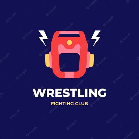 Free Vector | Flat design wrestling logo design