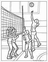 18 Volleyball Coloring Pages Free PDF Printables sketch template