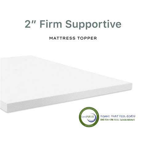 Global Comfort Foam 2'' Firm Mattress Topper for Twin XL Size Bed ...