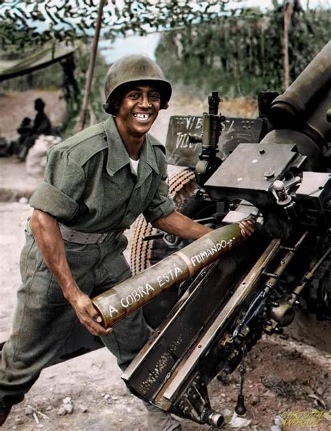 Brazilian soldier in Italy, during WW2. Colorized photo (1944) : r/pics