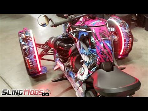 Split Color LED Front Fender Running Light Strips for the Can-Am Ryker from SLINGMODS - YouTube