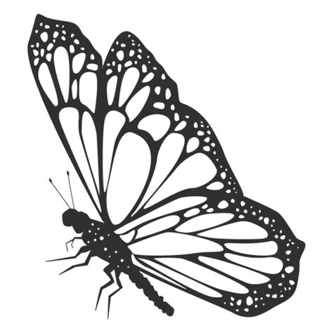 Butterfly Side Outline Clip Art