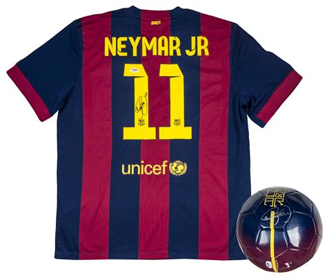 Lot Detail - Lot of (2) Neymar Signed Jersey and Nike Soccer Ball (PSA/DNA)