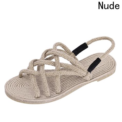 Fashion Summer Sandals One Piece Shoes Straw Sandals Zori Waraji Sandals & Flip-in Women's ...