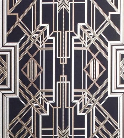 The Great Gatsby iconic Art Deco wallpaper design / wallcovering - glamorous feature wall ...