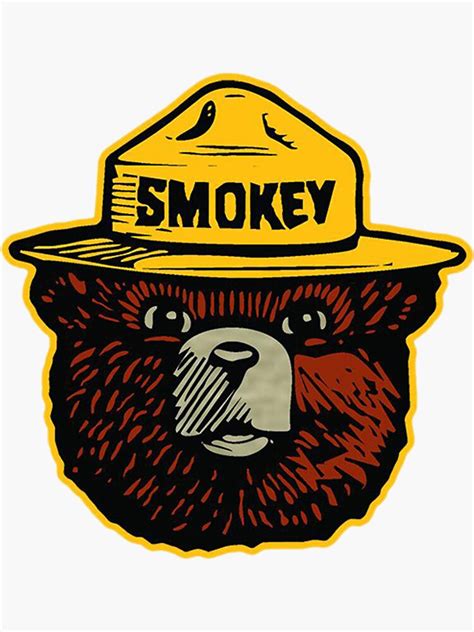 "Smokey The Bear Sticker" Sticker for Sale by JulianHalbisch | Redbubble