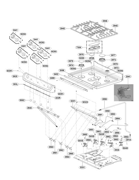 LG LDG4315ST Surface Burner Cap (Bottom, Left) - Genuine OEM