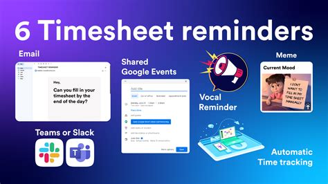 6 ways to send a timesheet reminder