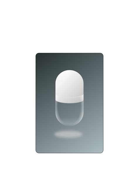 Clipart - Capsule half transparent