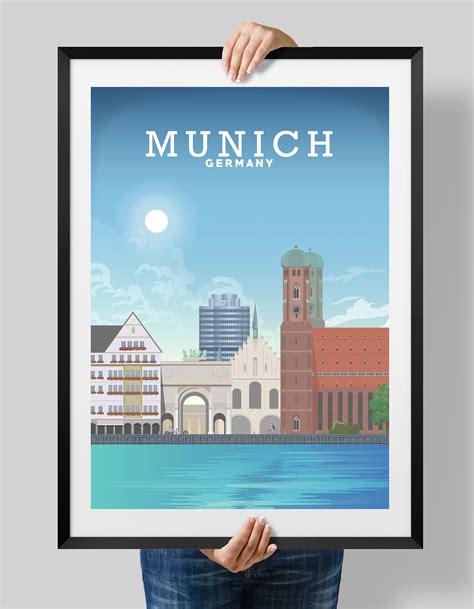 Munich Poster, Munich Print, Germany Travel Art – Hill View Prints