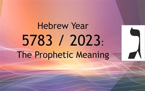 The Prophetic Meaning of the Hebrew Year 5783 - Olive Tree Ministries