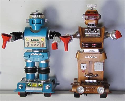 Two Zeroids Robots by Ideal: Zerak & Zobor, Vintage 1960's Toy Robots - Free S&H | #1826030806