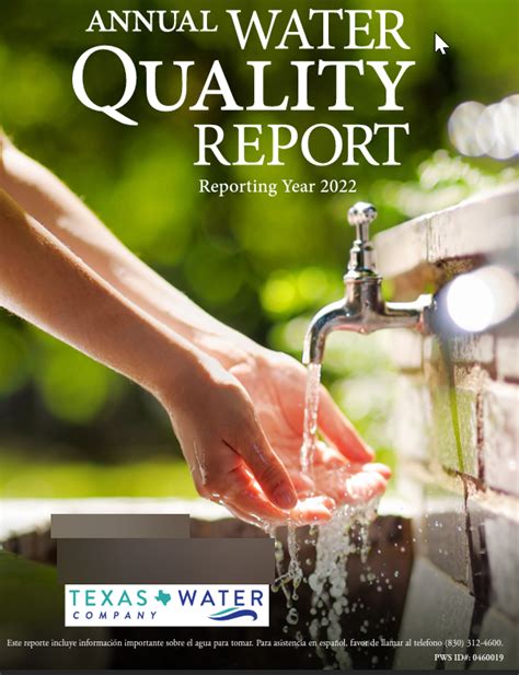 Water Quality Reports | TxWaterCo | Make Every Drop Count