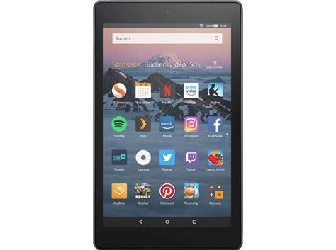 AMAZON Fire HD 8 Tablet, 16GB/32GB (1.5 GB RAM, 8 Zoll, FireOS 6) in Schwarz für 54,98€ / 70,00 ...