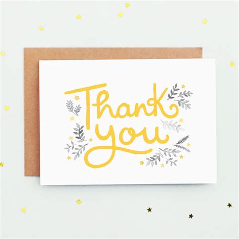 thank you greeting card by jade fisher | notonthehighstreet.com