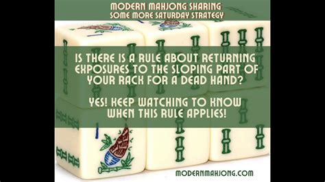 Mah Jongg Rules! Did you know from Modern Mahjong - YouTube