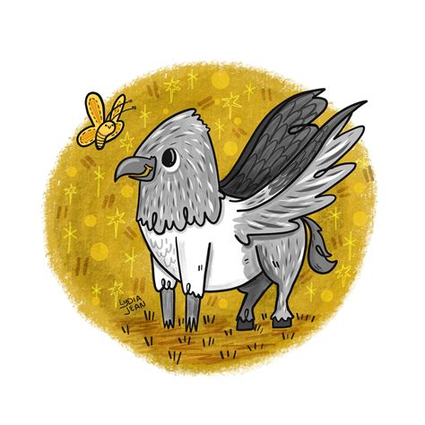 Hippogriff Art Hippogriff Illustration Cute Hippogriff | Etsy