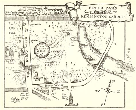 Peter Pan’s Map of Kensington Gardens