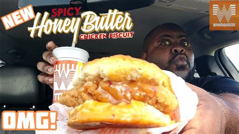 Whataburger New SPICY HONEY BUTTER Chicken BISCUIT!! 🔥🍯🐔 - YouTube