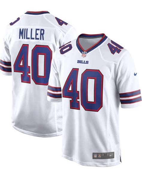 Nike Satin Buffalo Bills Von Miller #40 White Game Jersey for Men | Lyst