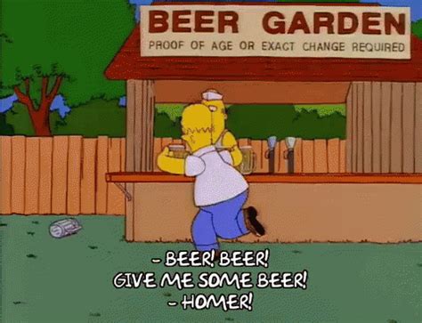 Homer At The Beer Garden GIF - Beer Garden Homer Simpson Beer - Discover & Share GIFs