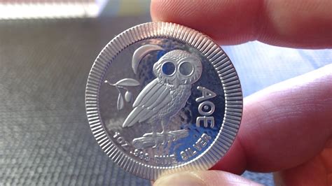 2017 Athena Owl Silver Coin - YouTube