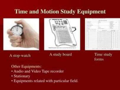 What Is Time Study Equipment?